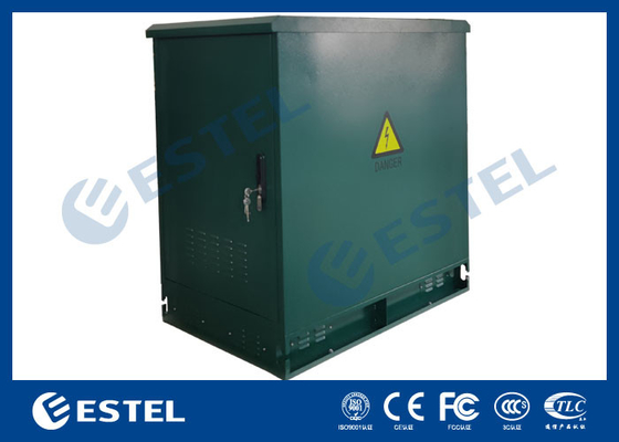 Cabinet de télécommunications extérieur de 19' couleur verte avec climatiseur et ventilateur de 500W