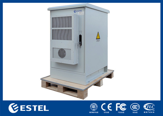 Cabinet de télécommunications extérieur à deux portes avec PDU / plateau de batterie / climatiseurs