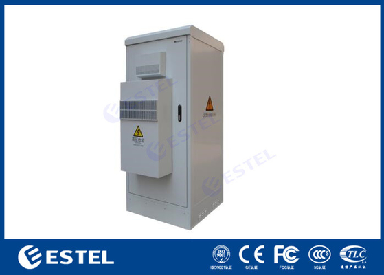 Armoire de télécommunications extérieure montée au sol avec support de 20U 19 pouces 2 couches de support de batterie