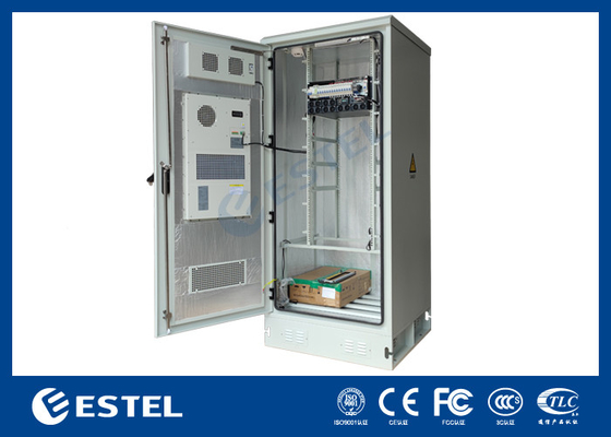 IP55 30U Armoire d'alimentation extérieure intégrée avec capteurs de système de rectificateur Enveloppe en acier inoxydable