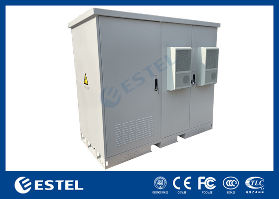 Armoire de distribution d'énergie industrielle trois compartiments pour abris extérieurs intégrés avec batterie