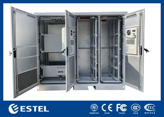 Armoire de distribution d'énergie industrielle trois compartiments pour abris extérieurs intégrés avec batterie