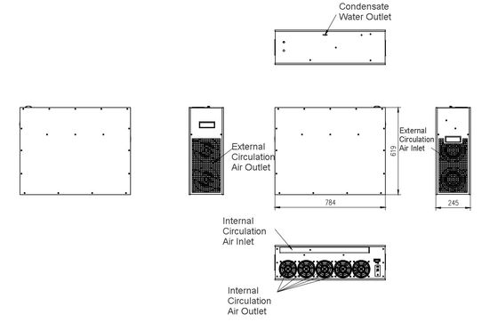 Climatiseur de refroidissement de Cabinet de capacité de 220VAC 3000W petit